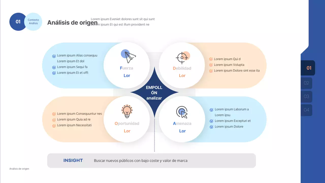 Una presentación limpia y en tonos azules para un concurso publicitario