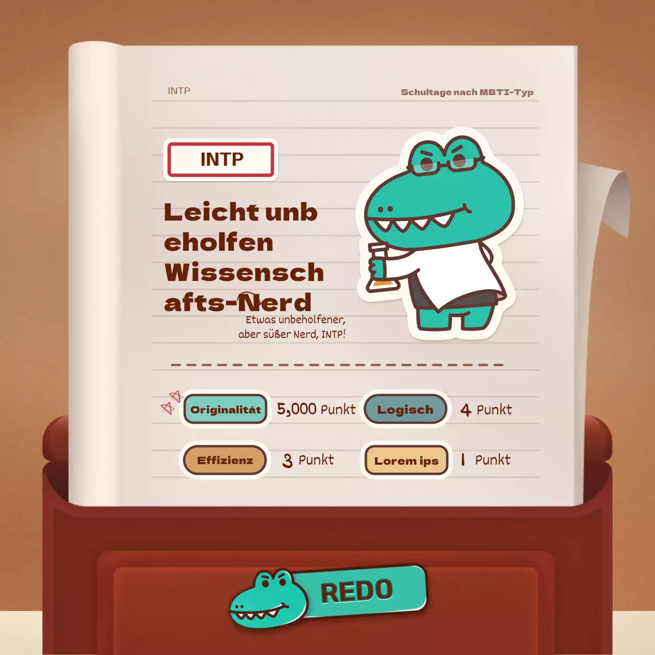 Testen von braunen und grünen Retro-Schulranzen-Konzeptmodellen