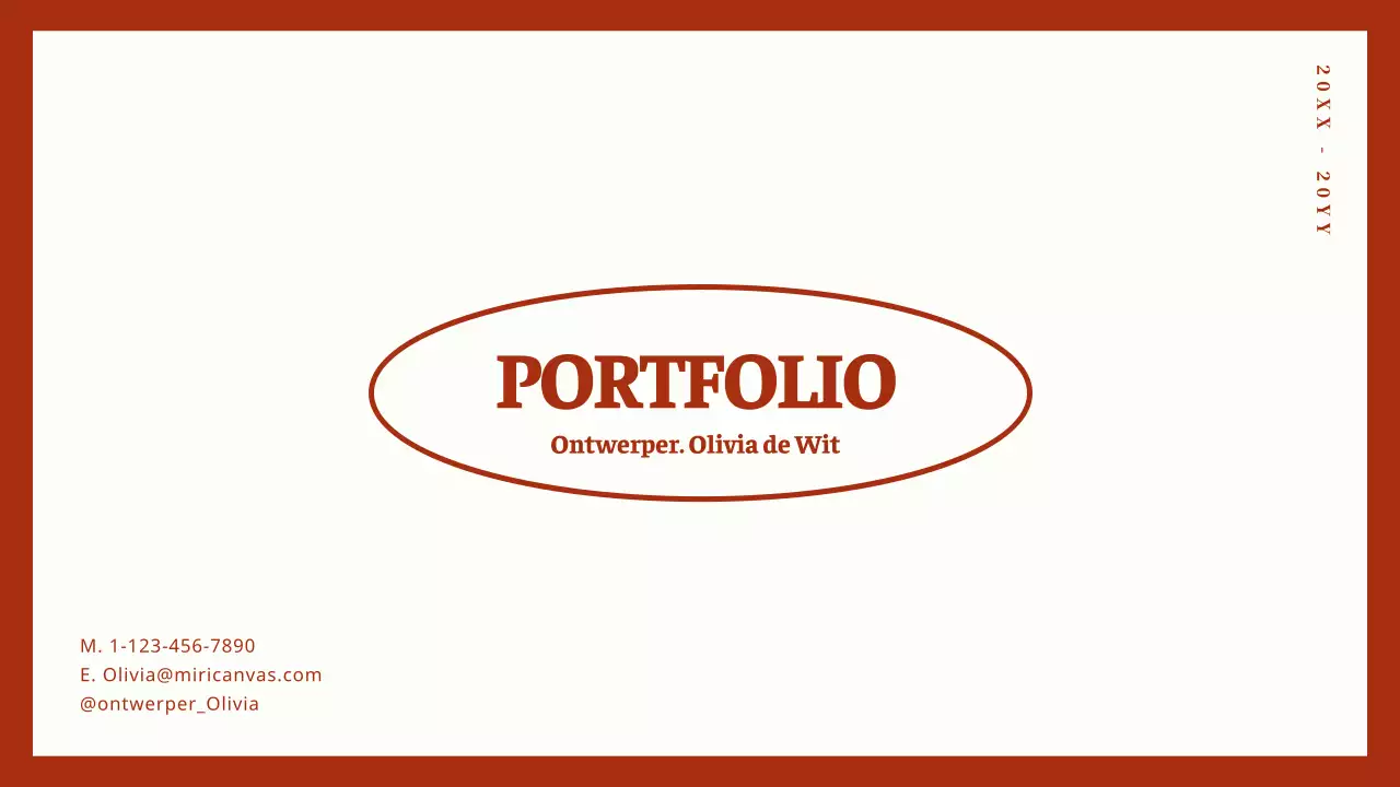 Portfolio met roodgekleurde ronde punt