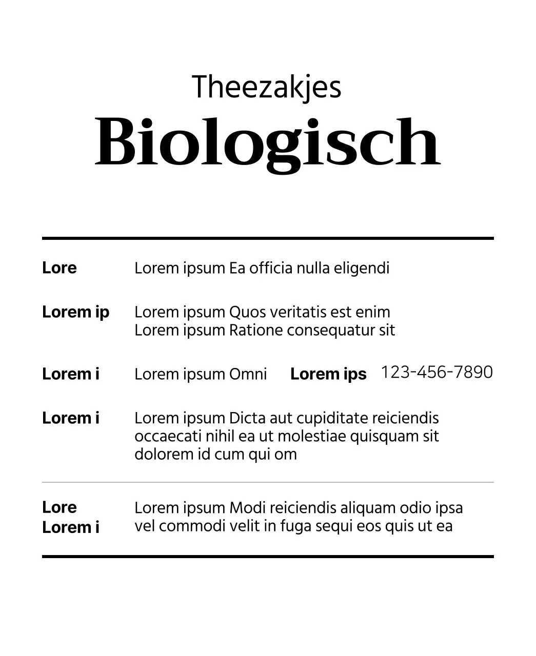 Biologische vruchtentheezakjes met fruitillustraties
