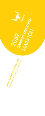 Estilo sencillo en amarillo y blanco para información y promoción de maratones