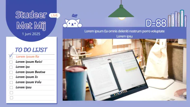 Studeer met mij in paarse pastels
