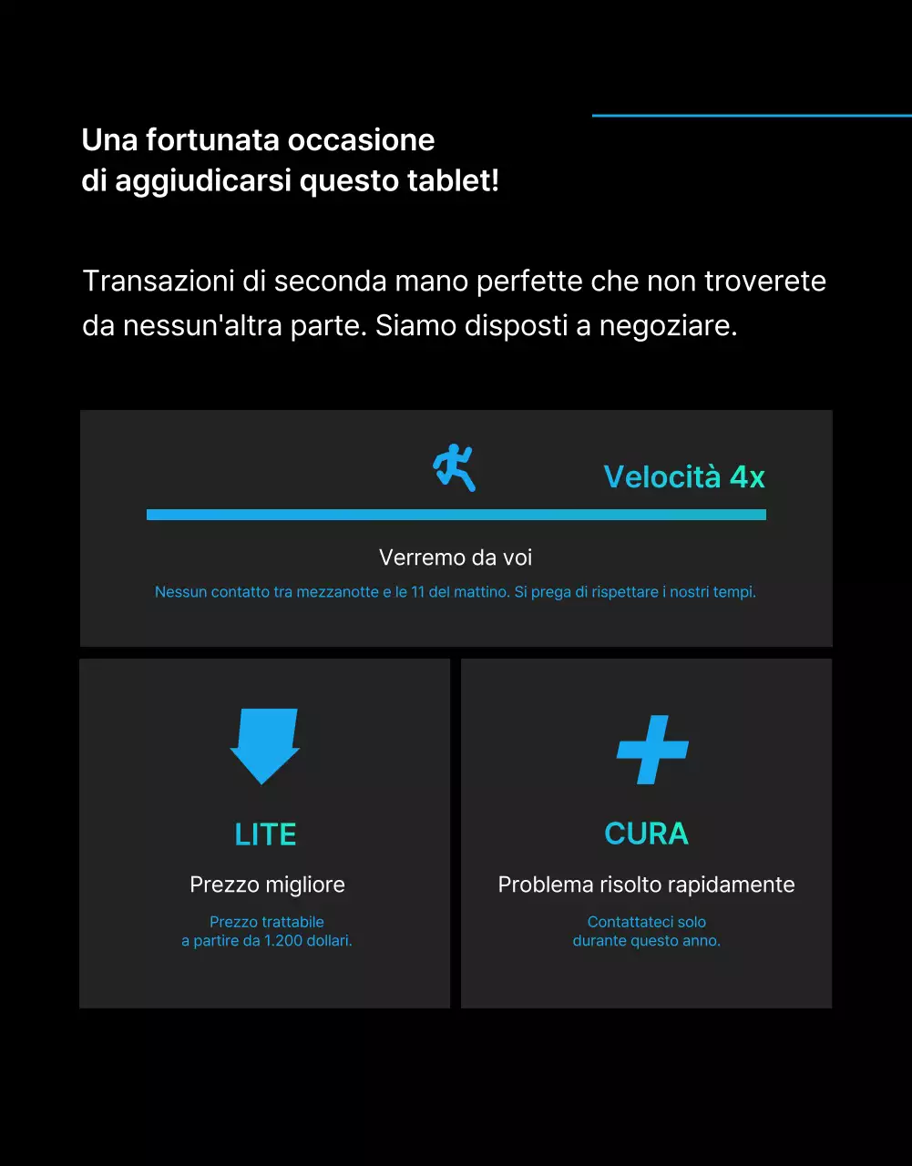 Black Blue Point Pagina di annunci semplice e di classe (pagina di dettaglio)