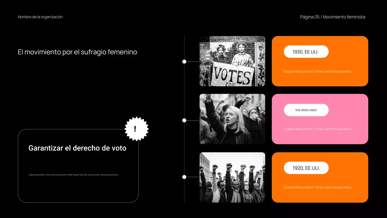 Presentación moderna y atrevida del material de clase