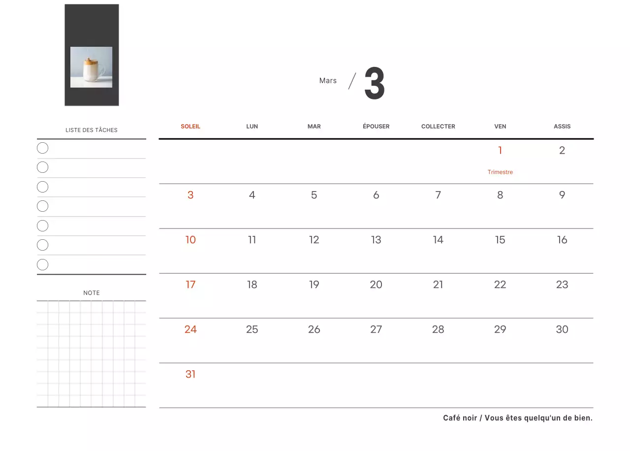 Un café sentimental blanc et marron