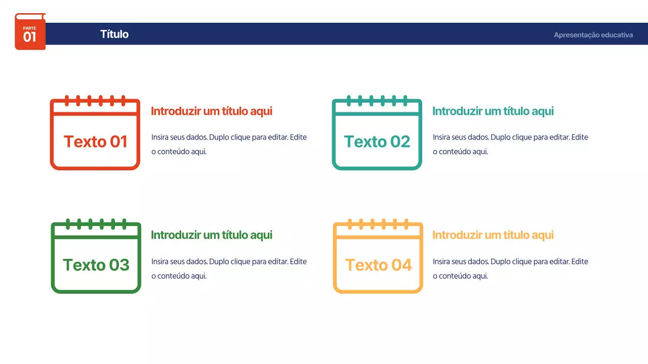 Infografia gira da agenda com as cores do arco-íris