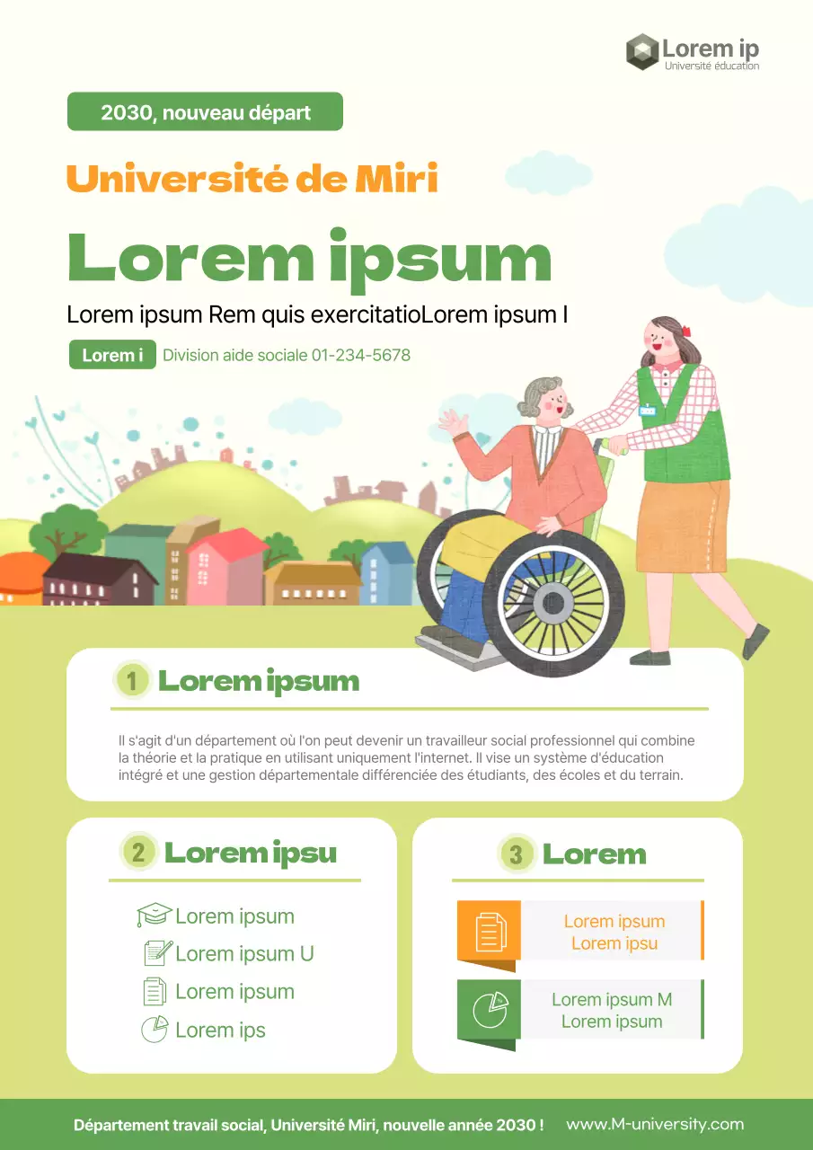 Affiche web du département de travail social de Greenacres