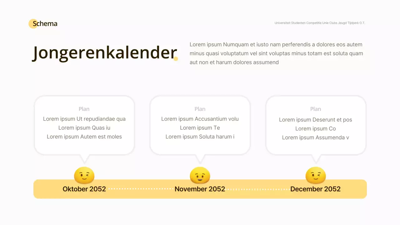 Geel Wit Glimlach Concept Club Oriëntatie