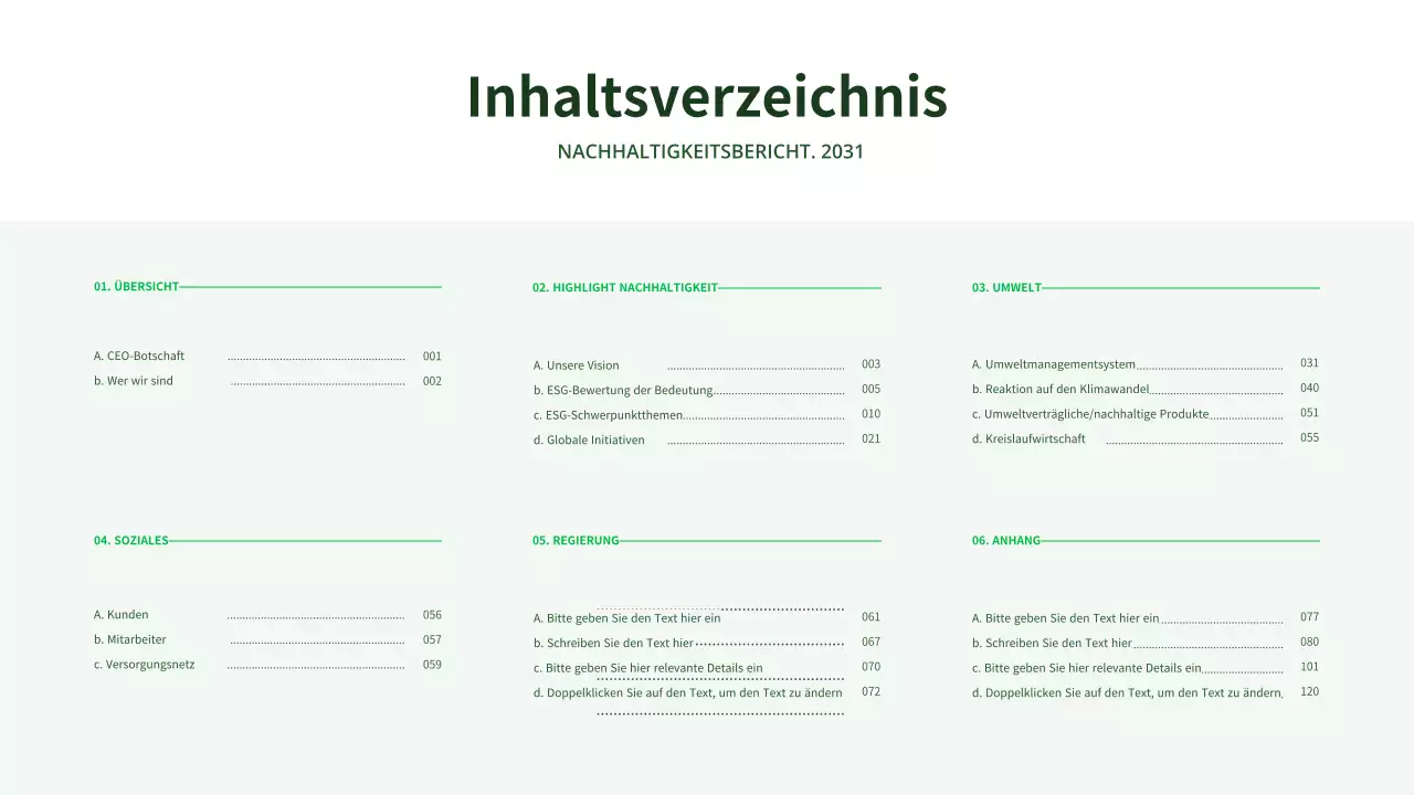 Der ESG-Bericht von Ecoconcept in grün