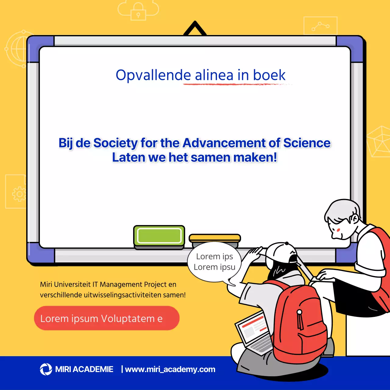Oproep tot het indienen van aanmeldingen voor de geel-blauwe concept illustratie conferentie
