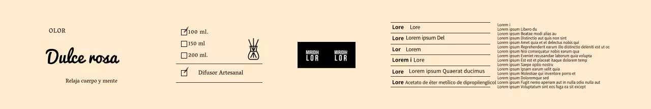 Set Difusor Simple Beige