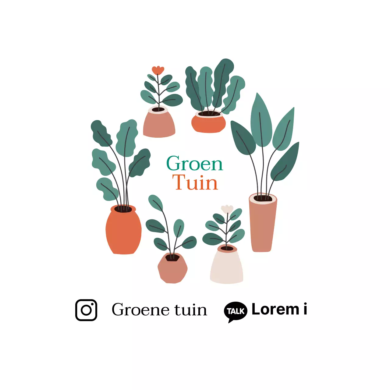 Witte geïllustreerde schone botanische tuinetiketten