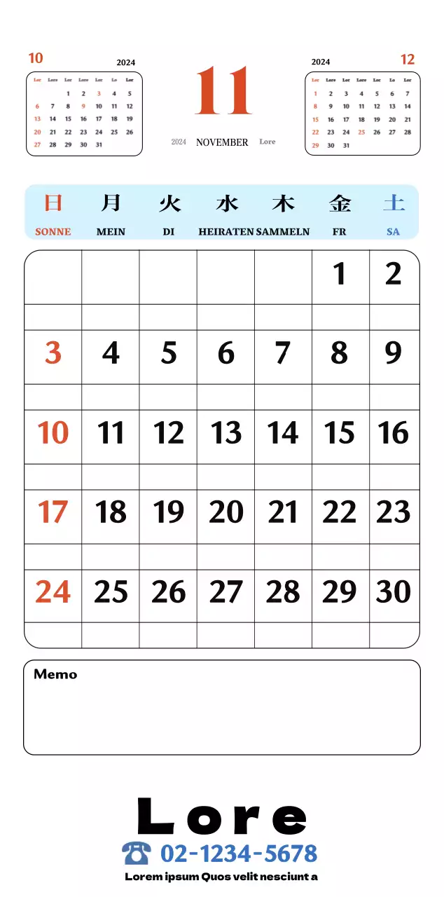 Rote und blaue Retro-Untersetzer Erinnerungskalender