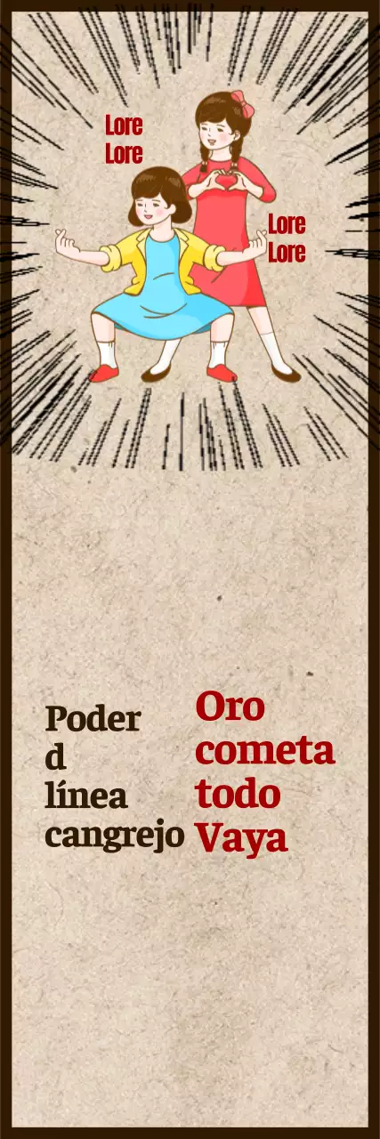 Imagen cómica con detalles en beige y rojo y lema antitabaco