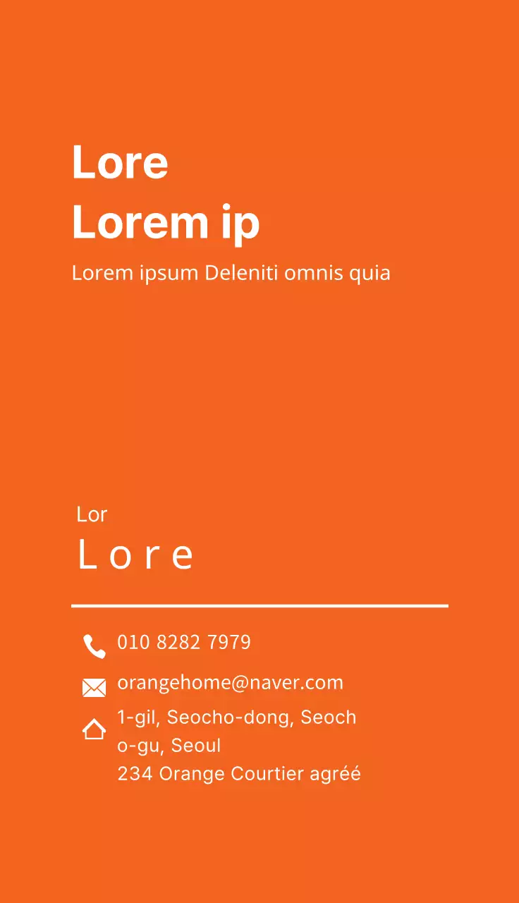 blanc orange illustration simple agent immobilier