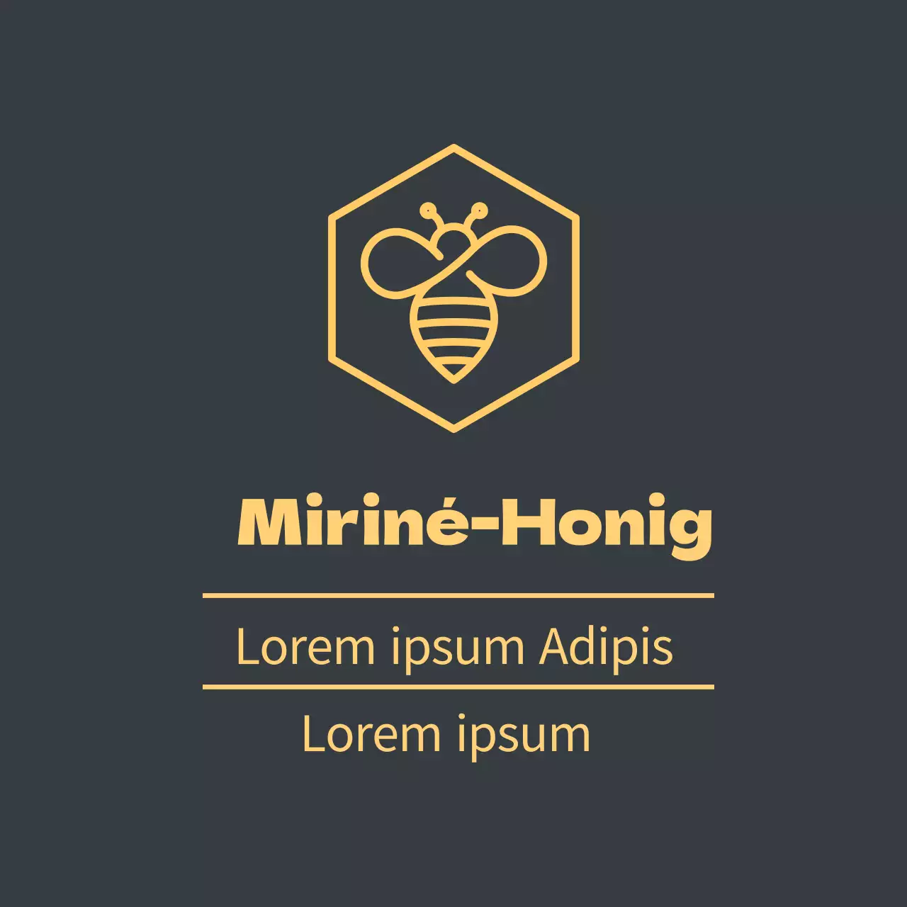 Gelbe Illustration saubere Imkerei Honig