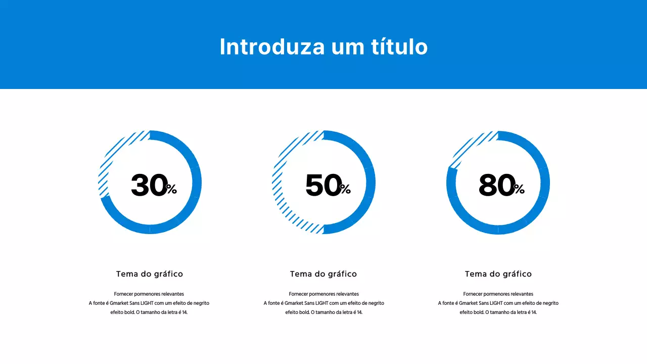 Infografia de gráfico de rosca simples em azul