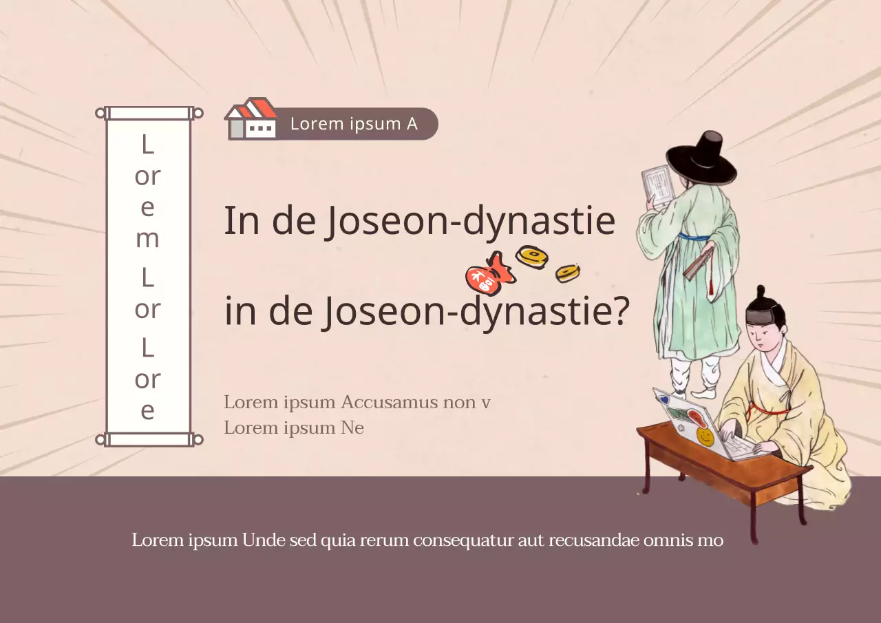 Financieel onderwijs in de Joseon-dynastie in beige