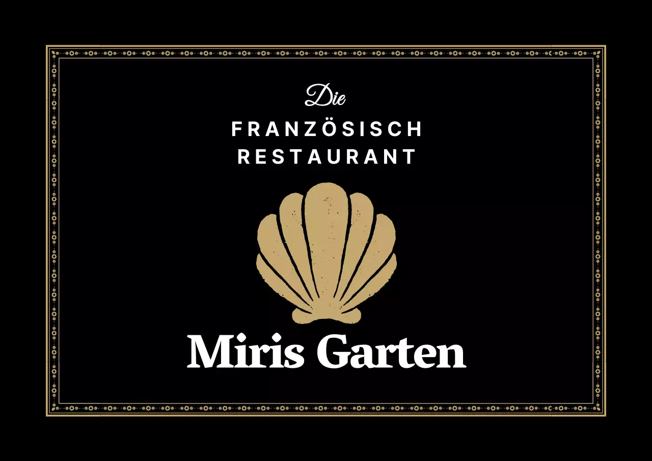 Klassischer, sauberer Stil in Schwarz und Weiß für die Beschilderung von Restaurants