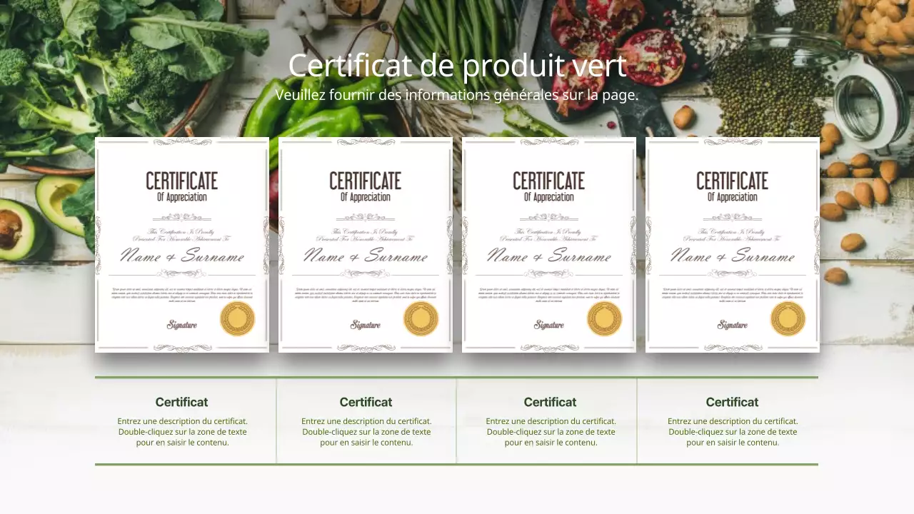 Commerce vert naturaliste en vert et brun (Présentation)