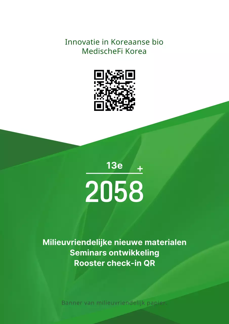 Eenvoudige tekstopmaak met groene en witte kleuren Informatie over seminars voor groene ontwikkeling