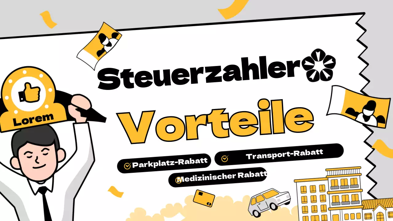 Modell Steuerzahler Leistung Leitfaden mit gelben schwarzen Umriss Eingang Illustration Konzept