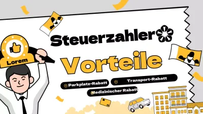 Modell Steuerzahler Leistung Leitfaden mit gelben schwarzen Umriss Eingang Illustration Konzept