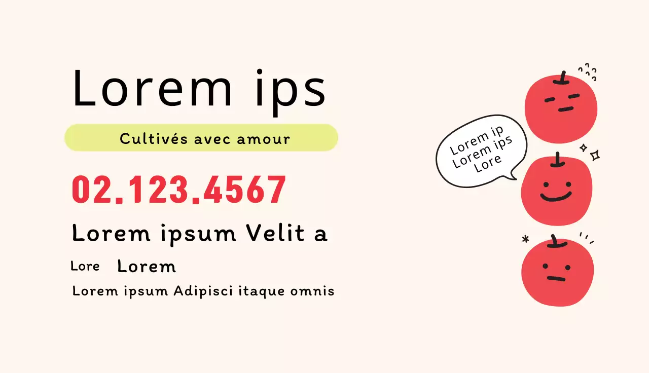 Illustration verte, ferme de pommes mignonne