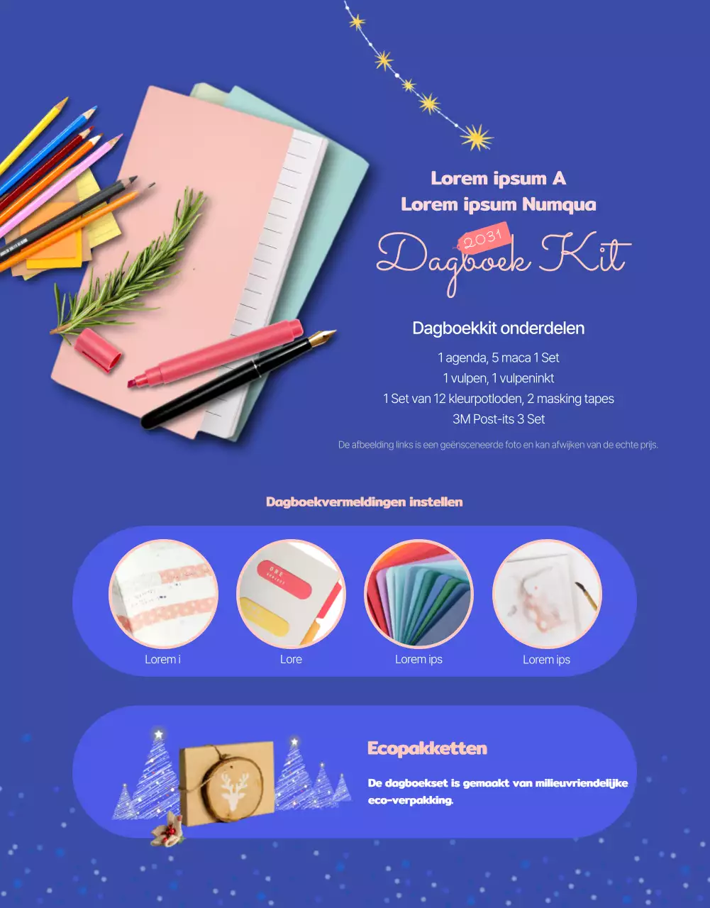 Taart pre-order giveaway met een schattig kaartontwerp in helder ultramarijn blauw