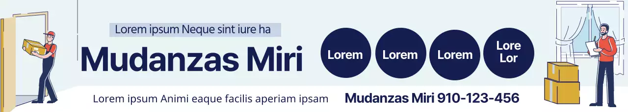 Ilustración Azul Neat Yongdal Moving Promotion