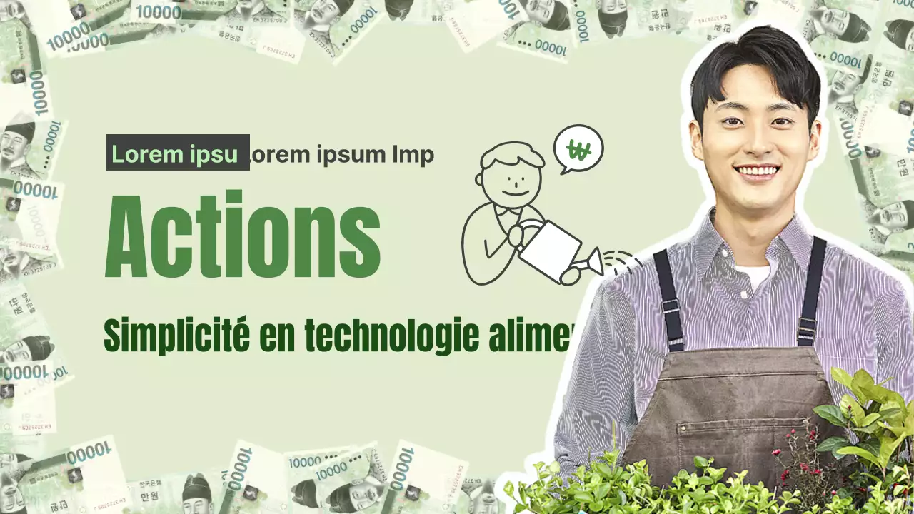 Thème de la technologie alimentaire avec une combinaison d'images et d'illustrations photoréalistes aux couleurs du thé vert.