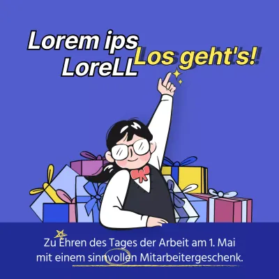 Förderung einer einfachen Geschenkaktion in Blau und Marineblau