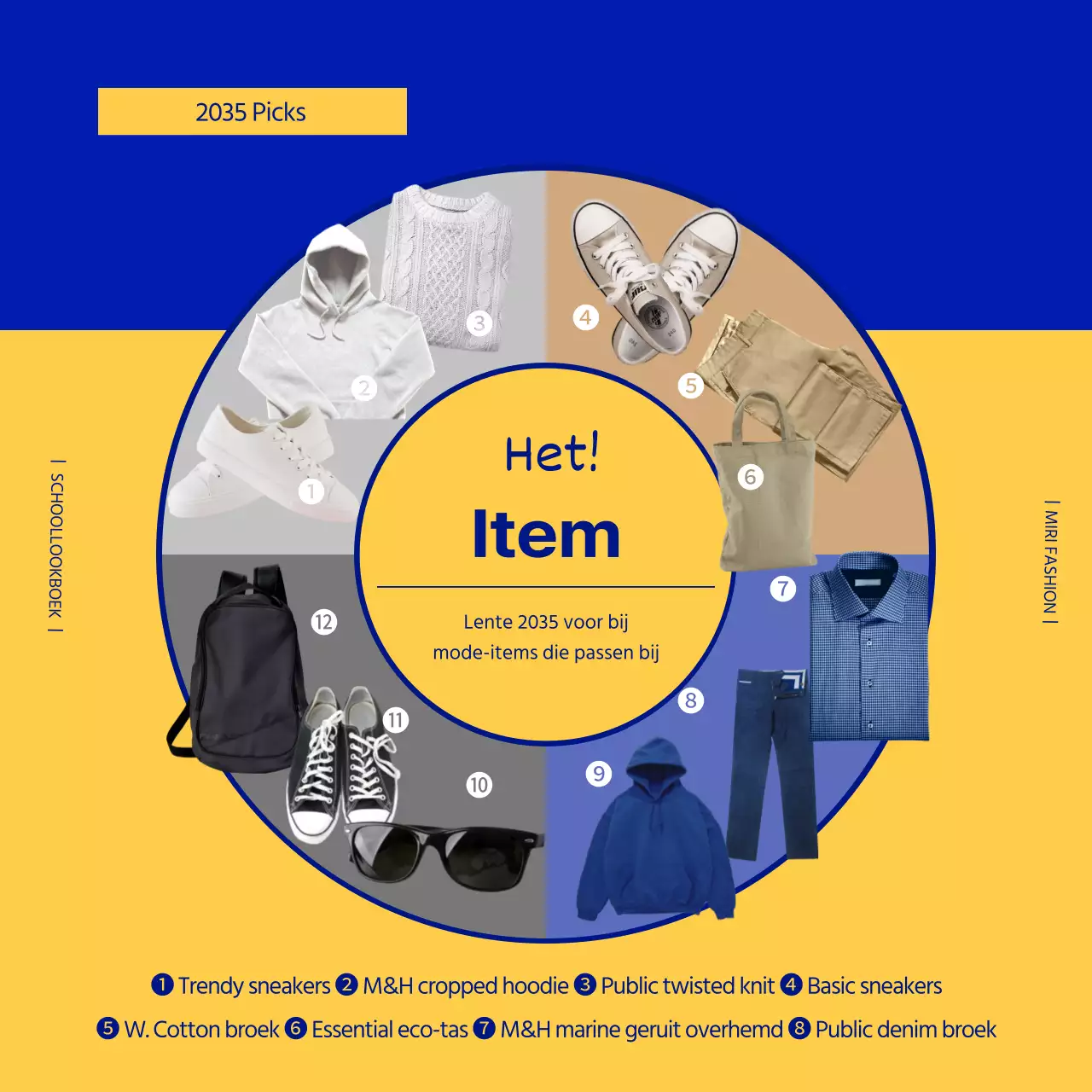 Gele en blauwe ingelijste foto'sHighlighted freshher's look suggesties