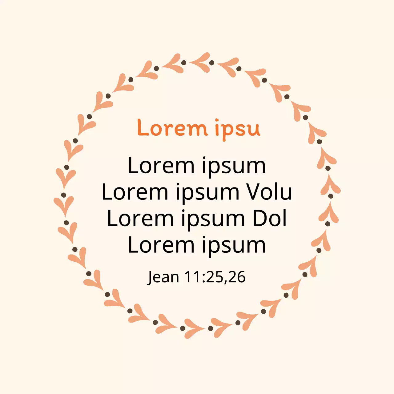 Mignonnes étiquettes de Pâques pour l'église avec lettrage orange