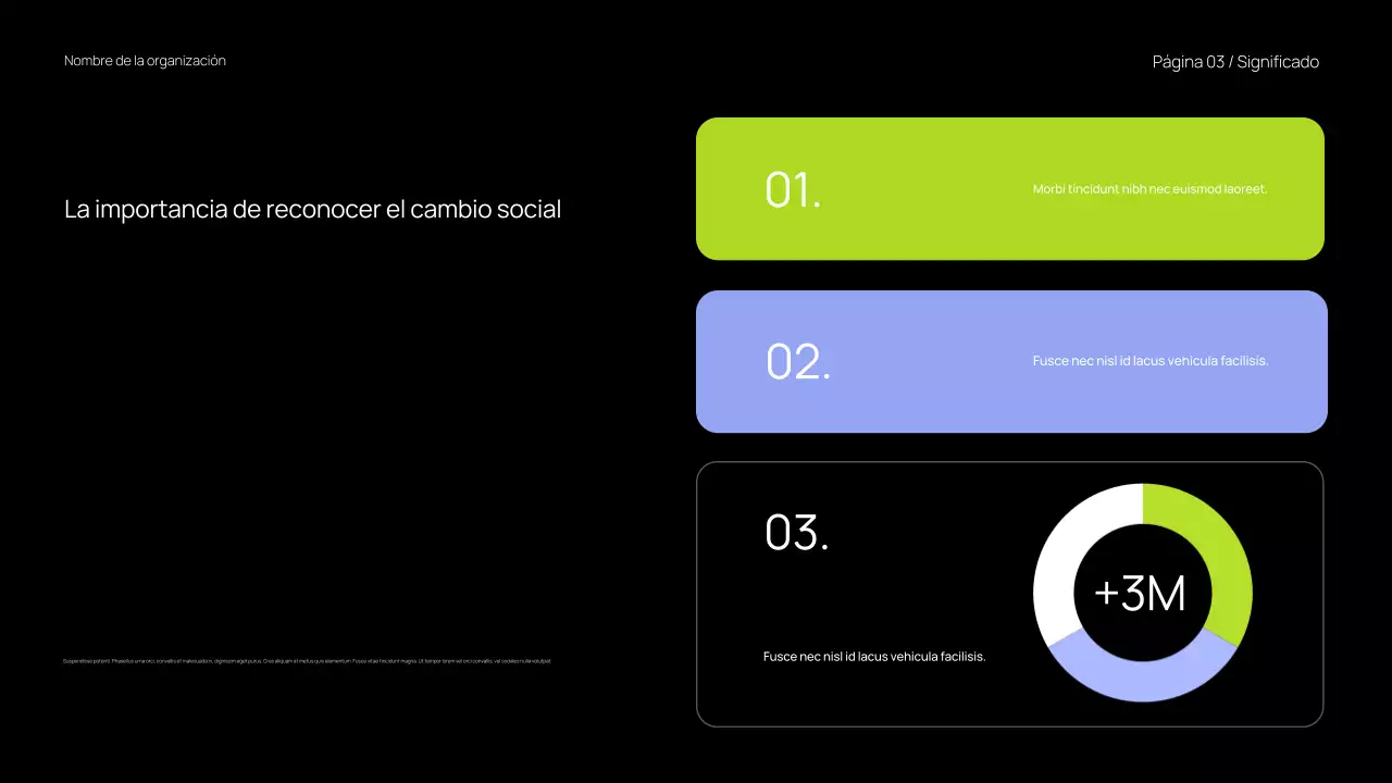 Presentación moderna y atrevida del material de clase