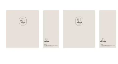 Illustrazione lineare semplice bianco-beige