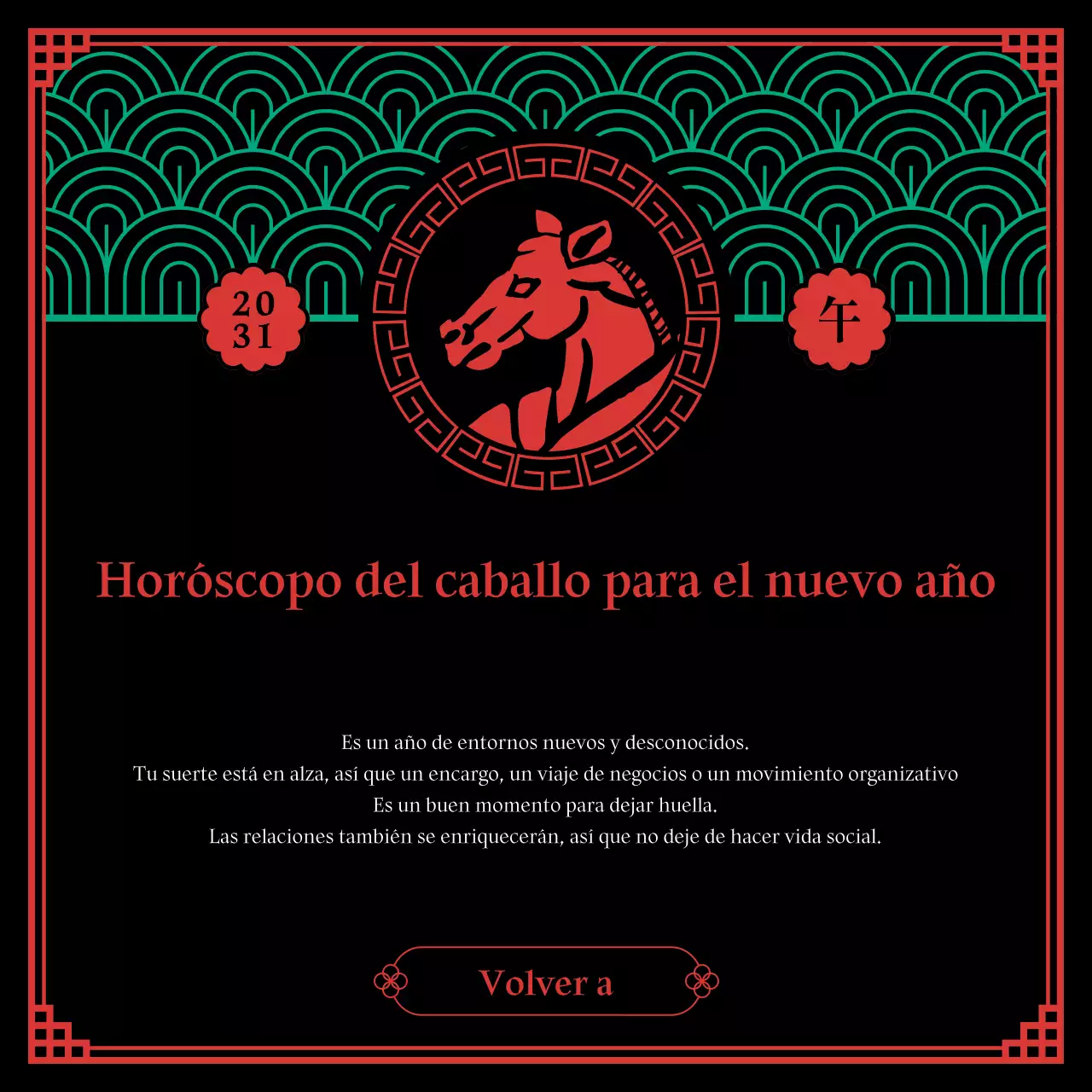 Un concepto chamánico negro y pentagonal del horóscopo zodiacal de Año Nuevo