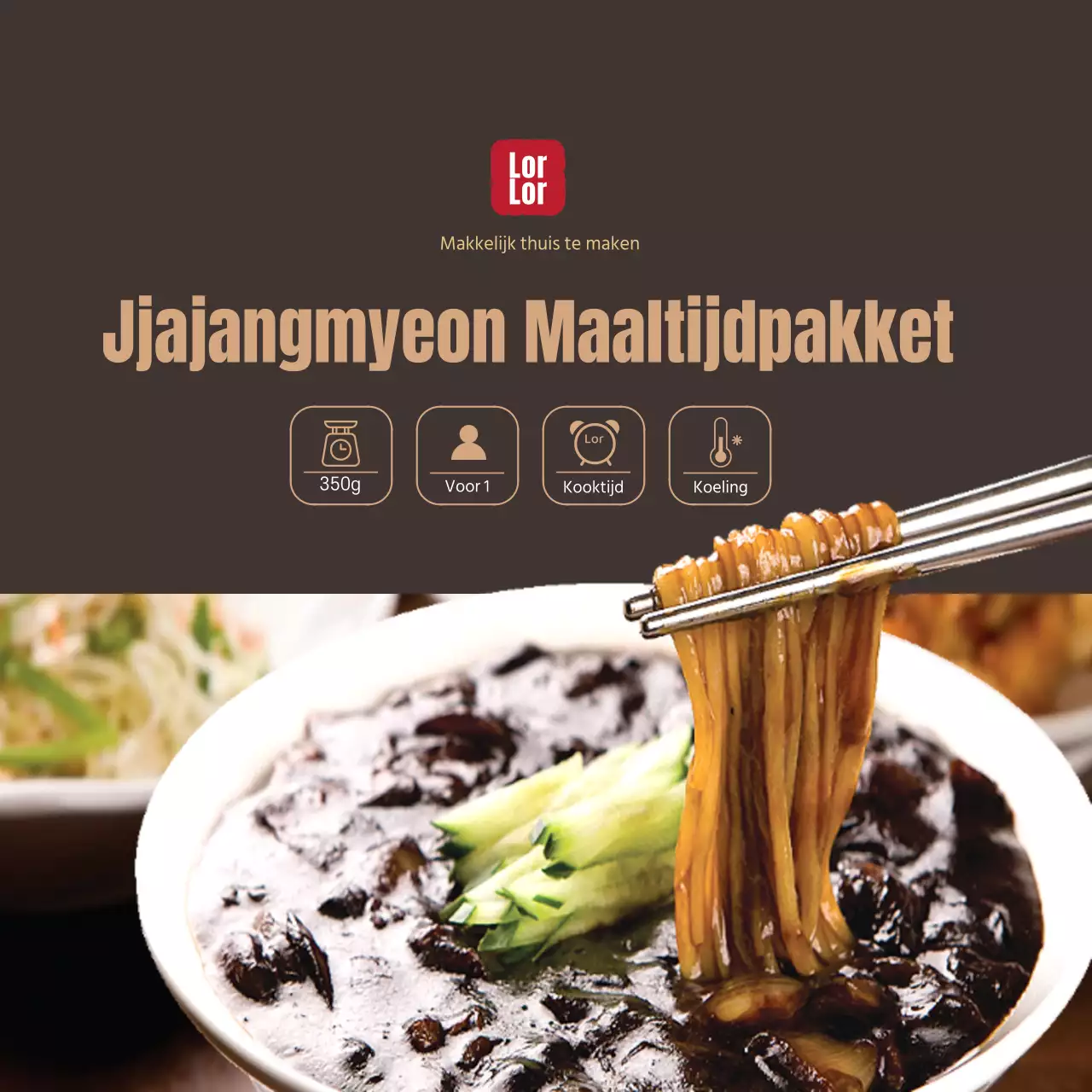 Bruine Koude Tarwe Soba Maaltijd Kit Sticker