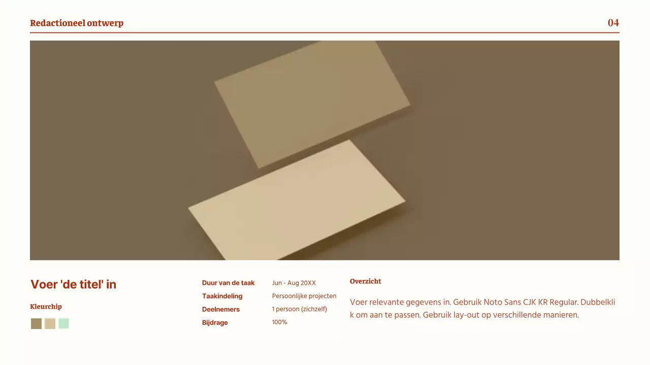 Portfolio met roodgekleurde ronde punt