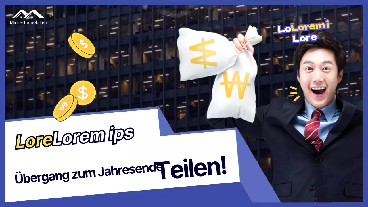 Hübsche blaue YouTube-Miniaturansicht der Jahresendabstimmung