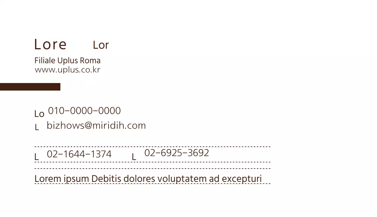 Biglietto da visita giallo