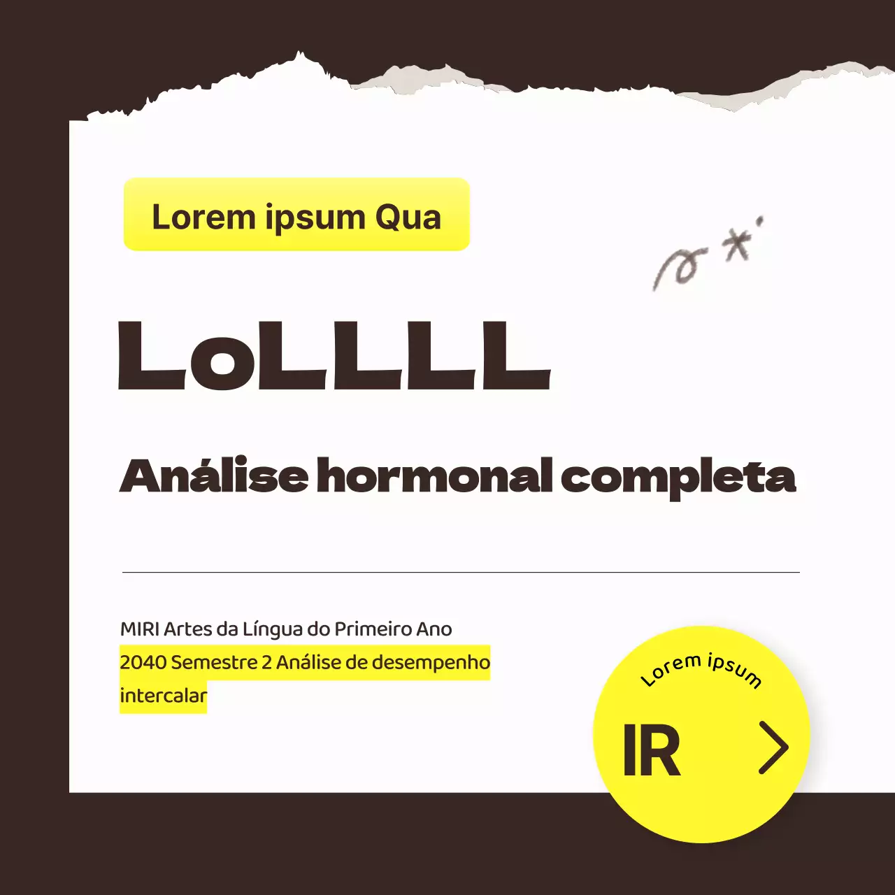 Uma simples promoção de recrutamento de escola de formação de análise de grau interior amarela e preta