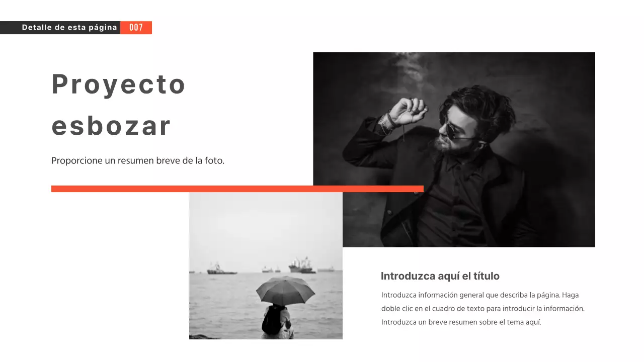 Presentaciones en blanco y negro