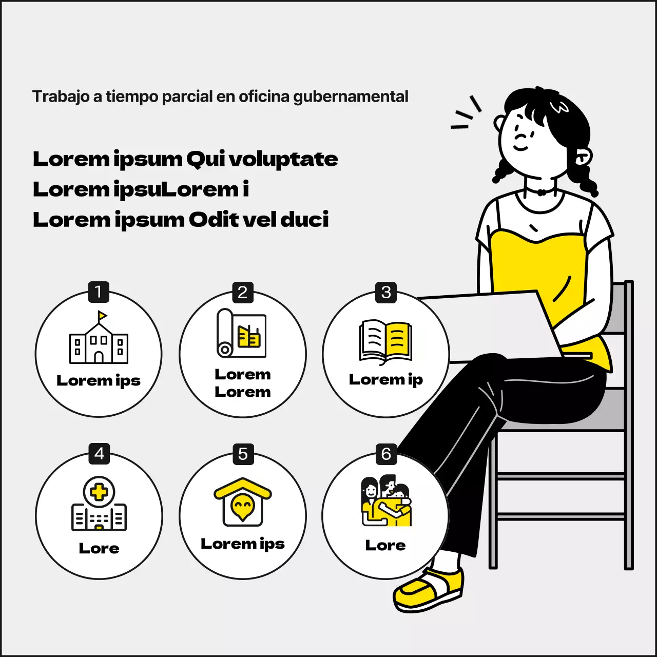 Universitarios amarillos y monótonos, pulcros y monos que buscan trabajo a tiempo parcial en oficinas gubernamentales en invierno.