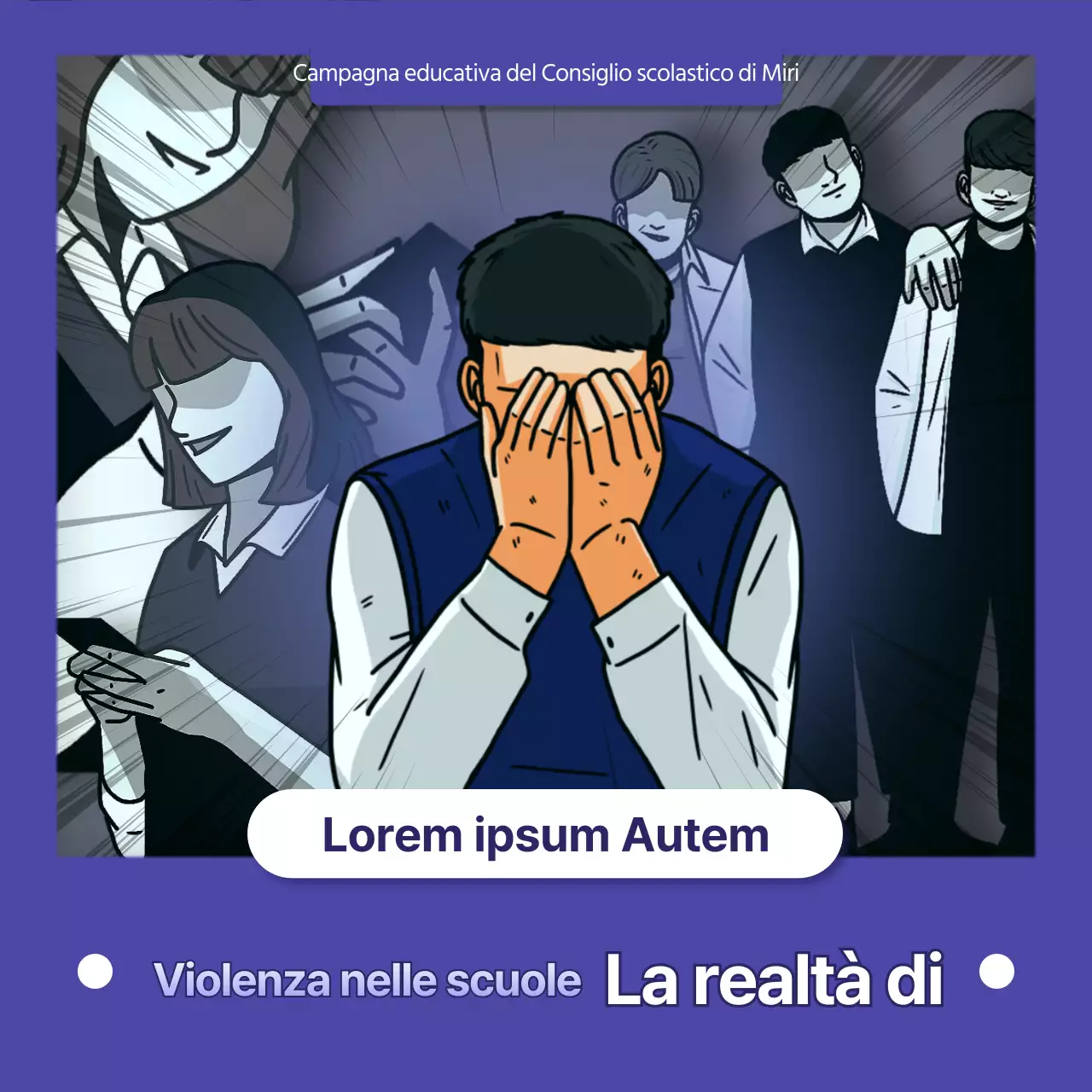 Una campagna per una causa sociale con un tocco di blu