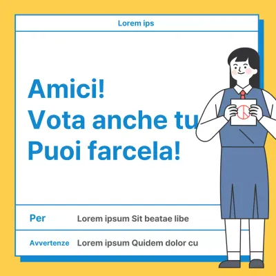 Guida al voto dei giovani illustrazione gialla