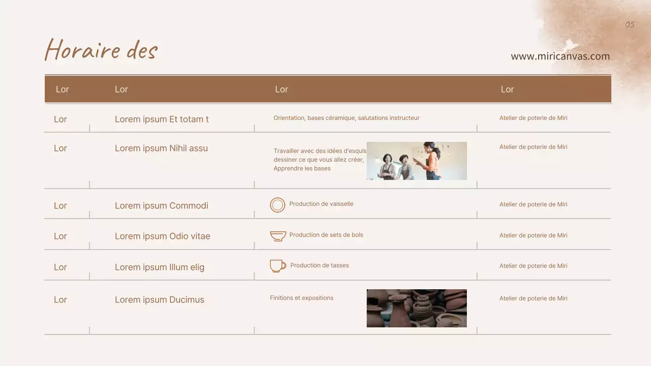 Cours de céramique d'une journée avec une touche traditionnelle dans les tons beige et marron