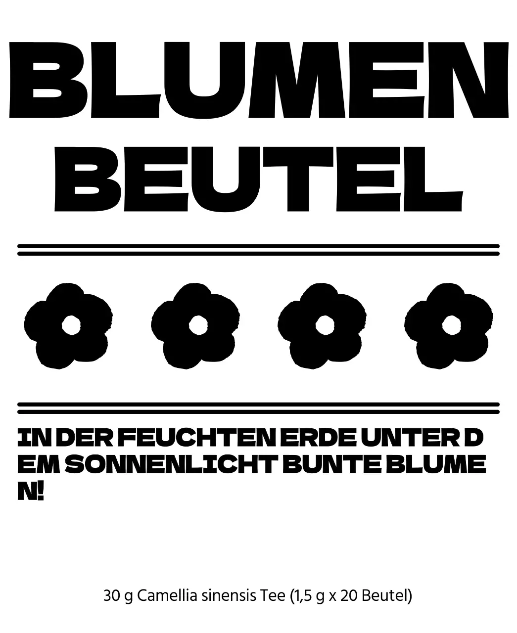 Blumenteebeutel mit floralen Illustrationen