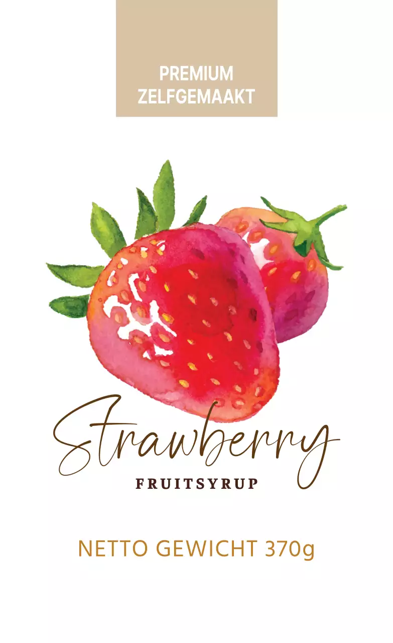 Witte aardbeiensiroop