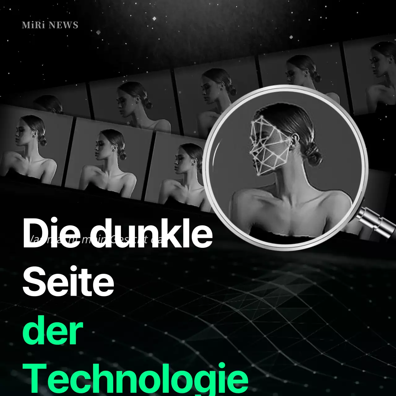 Deepfake-Kriminalität in schwarz-weiß CardNews